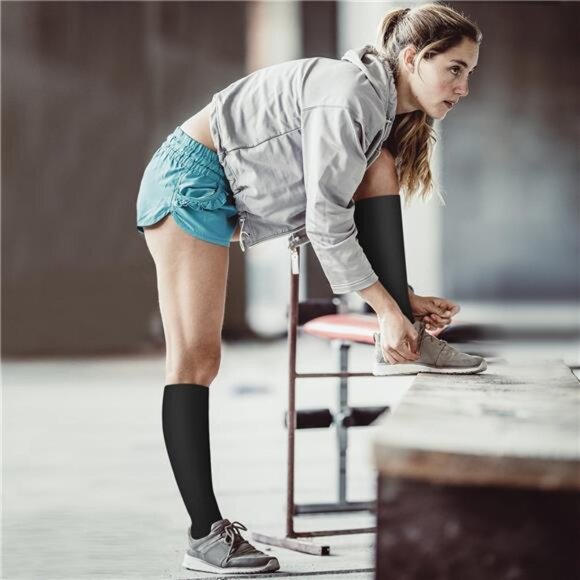 4 Pairs Compression Socks for Women and Men -Best Support for Running, Nursing - Picture 2 of 8